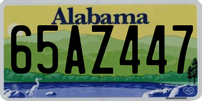 AL license plate 65AZ447