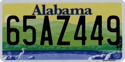 AL license plate 65AZ449