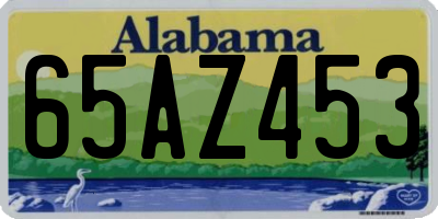AL license plate 65AZ453