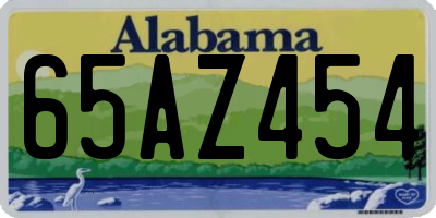 AL license plate 65AZ454