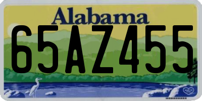 AL license plate 65AZ455