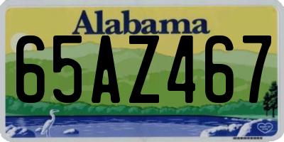 AL license plate 65AZ467