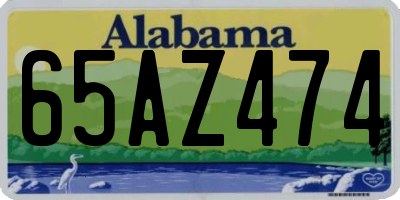 AL license plate 65AZ474