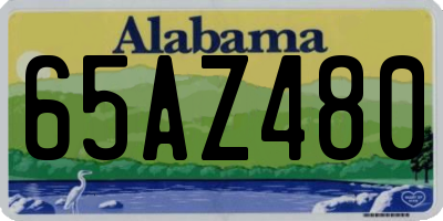 AL license plate 65AZ480