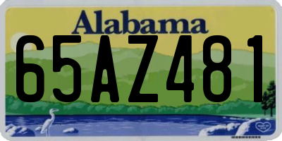 AL license plate 65AZ481