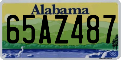 AL license plate 65AZ487