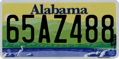 AL license plate 65AZ488