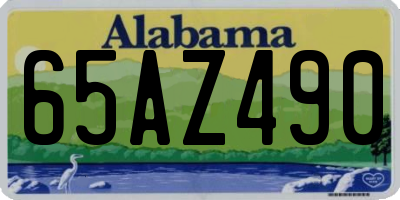 AL license plate 65AZ490