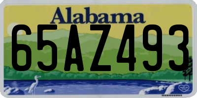 AL license plate 65AZ493