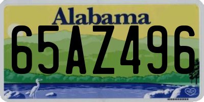 AL license plate 65AZ496