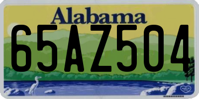 AL license plate 65AZ504