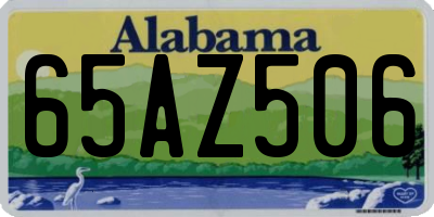AL license plate 65AZ506