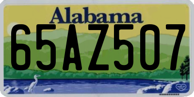 AL license plate 65AZ507