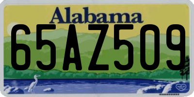 AL license plate 65AZ509