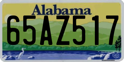 AL license plate 65AZ517