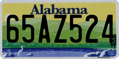 AL license plate 65AZ524