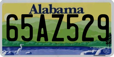 AL license plate 65AZ529
