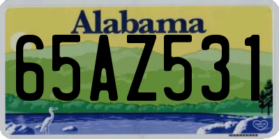 AL license plate 65AZ531