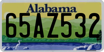 AL license plate 65AZ532