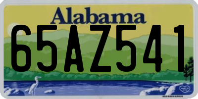 AL license plate 65AZ541