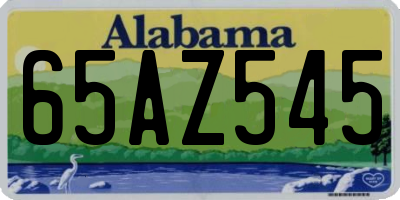 AL license plate 65AZ545