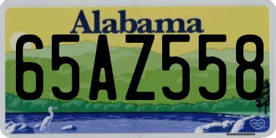 AL license plate 65AZ558