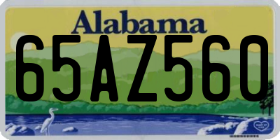 AL license plate 65AZ560