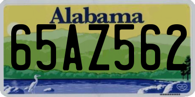 AL license plate 65AZ562