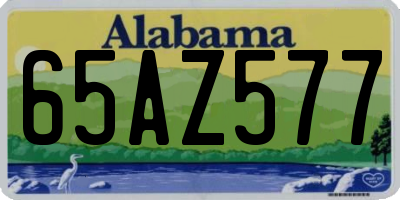 AL license plate 65AZ577