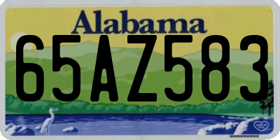AL license plate 65AZ583