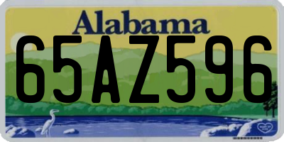 AL license plate 65AZ596