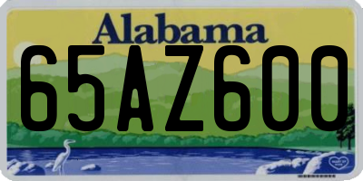 AL license plate 65AZ600