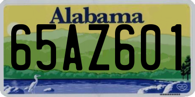 AL license plate 65AZ601