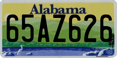 AL license plate 65AZ626