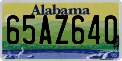 AL license plate 65AZ640