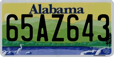 AL license plate 65AZ643