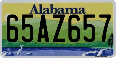AL license plate 65AZ657