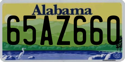 AL license plate 65AZ660