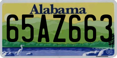 AL license plate 65AZ663