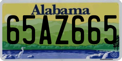 AL license plate 65AZ665