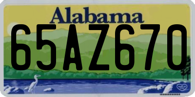 AL license plate 65AZ670