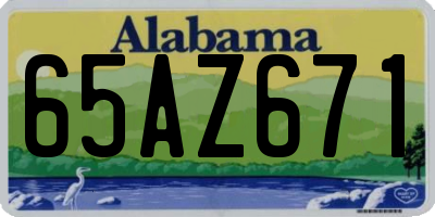 AL license plate 65AZ671