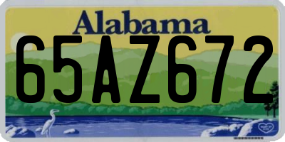 AL license plate 65AZ672