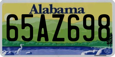 AL license plate 65AZ698