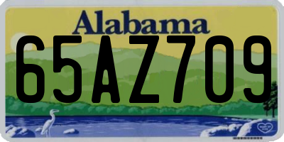 AL license plate 65AZ709