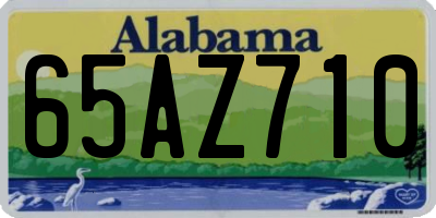 AL license plate 65AZ710