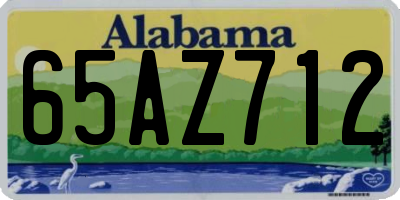 AL license plate 65AZ712