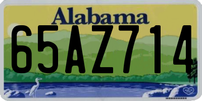 AL license plate 65AZ714