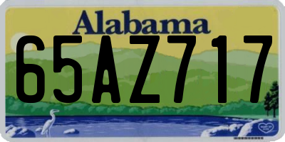 AL license plate 65AZ717