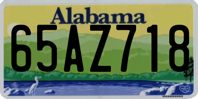 AL license plate 65AZ718